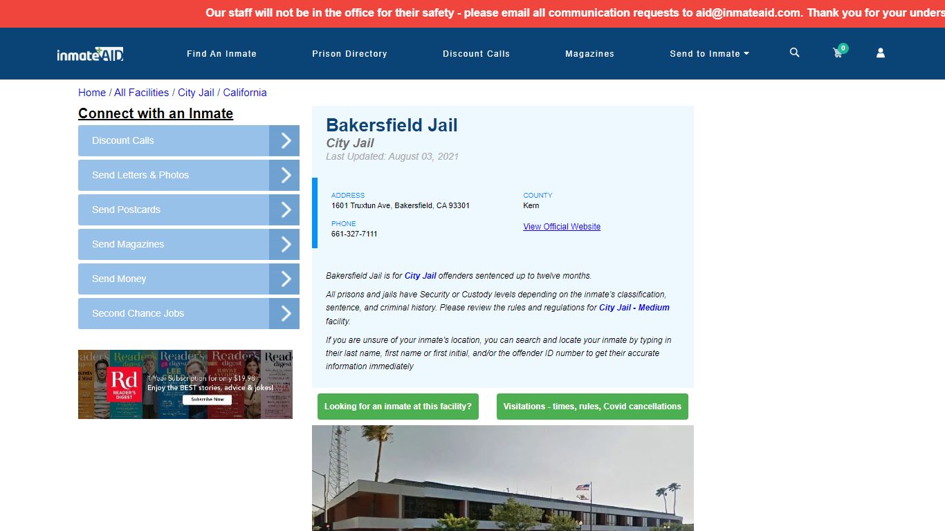 Bakersfield Jail | Inmate Locator